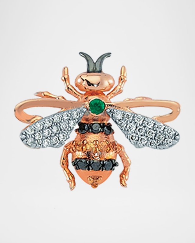 Honey Bee 14k Multi-Stone Earring, Single